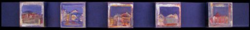 2008 Acrylique - Cinq ambiances indigo 10x100