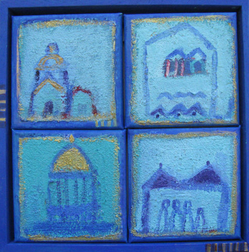 2010 Acrylique - Maison en carré 23x23