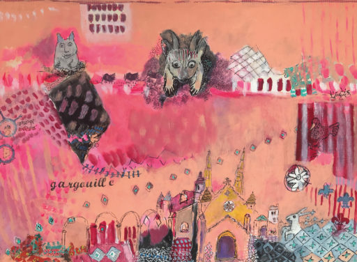 2020 Acrylique - Collégiale et gargouilles 80x60